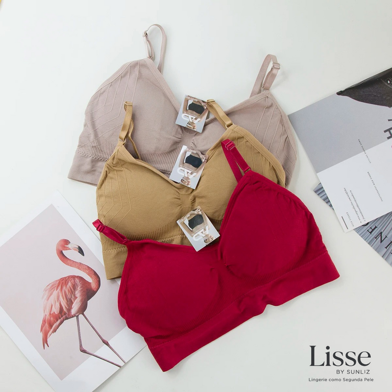 Sutiã Lisse – Lingerie Sem Costura, Conforto Esportivo e Sensual (P/M/G/GG)
