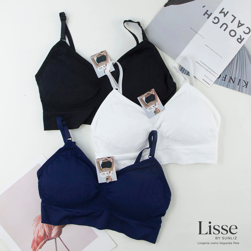 Sutiã Lisse – Lingerie Sem Costura, Conforto Esportivo e Sensual (P/M/G/GG)