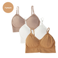 Kit com 3 Sutiãs SeamLess – Conforto, Estilo e Sem Aro (P/M/G/GG)