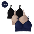 Kit com 3 Sutiãs SeamLess – Conforto, Estilo e Sem Aro (P/M/G/GG)