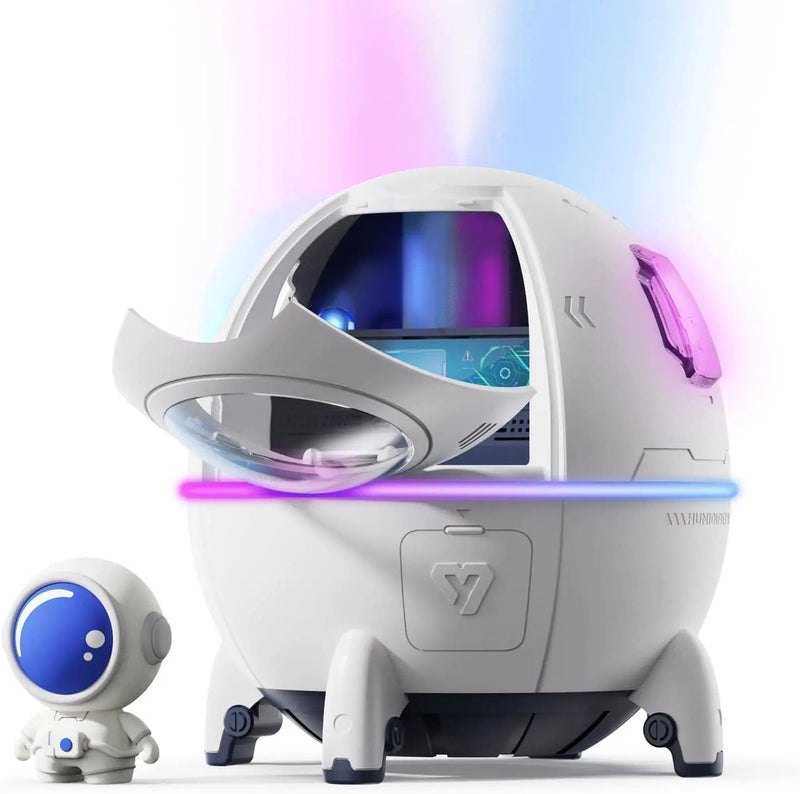 Umidificador Cápsula Espacial LED – Aromaterapia e Hidratação