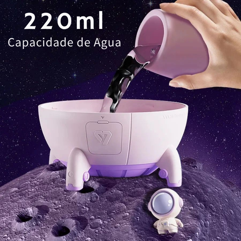 Umidificador Cápsula Espacial LED – Aromaterapia e Hidratação