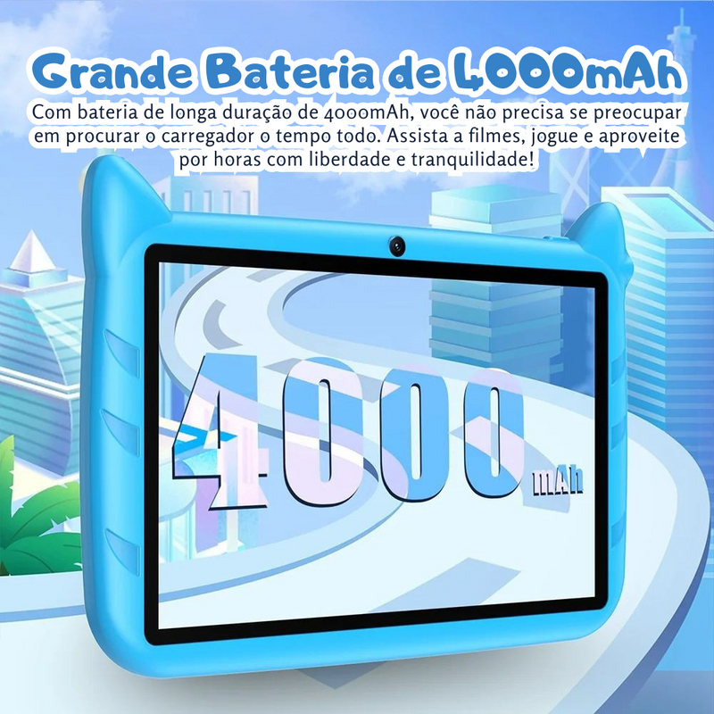 Tablet Infantil SunnyCat KidiTab 7” – Android 13, 4GB+64GB, Wi-Fi 5G e Brinde Capinha