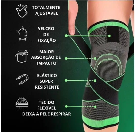 KneeForce Pro™ – Joelheira com Compressão Inteligente e Massagem