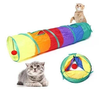 Túnel Labirinto Dobrável para Gatos – Diversão e Estímulo em Um Só Brinquedo