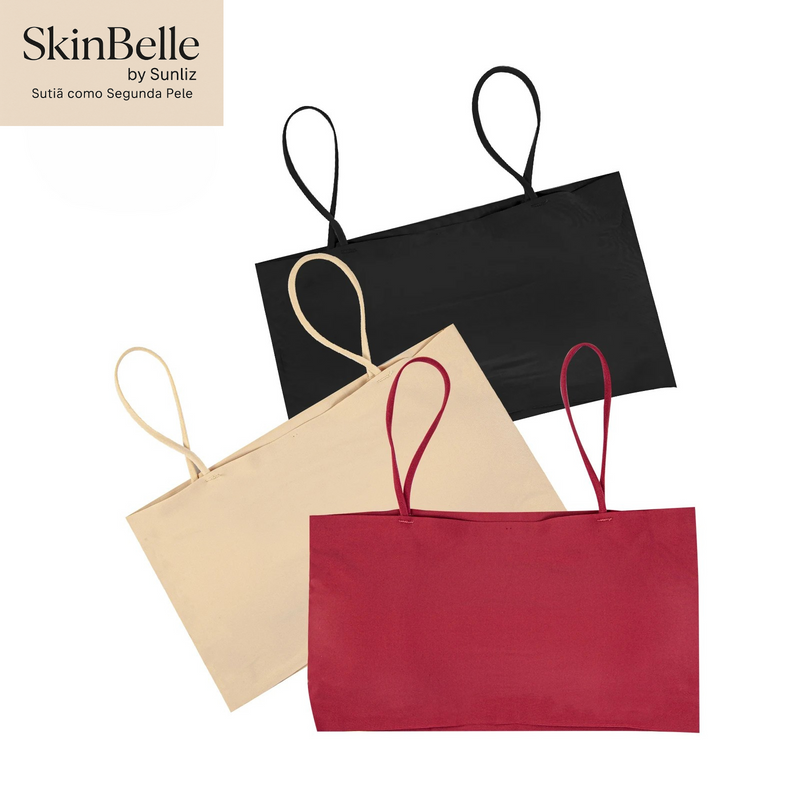 Kit com 3 Tops SkinBelle – Sutiã Sem Costura Ice Silk para o Dia a Dia