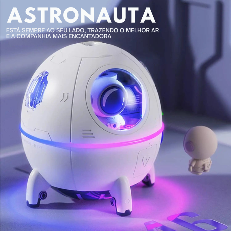 Umidificador Cápsula Espacial LED – Aromaterapia e Hidratação