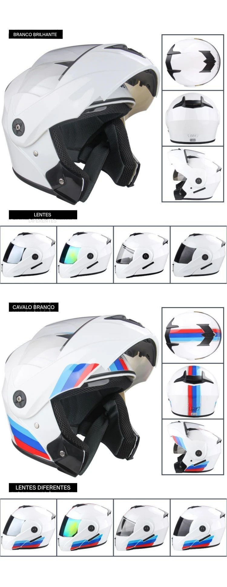 Capacete Modular YOUCHOOSE com Certificação DOT + Brindes Exclusivos