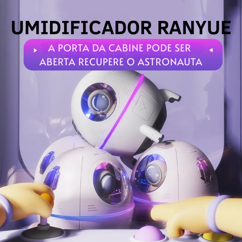 Umidificador Cápsula Espacial LED – Aromaterapia e Hidratação