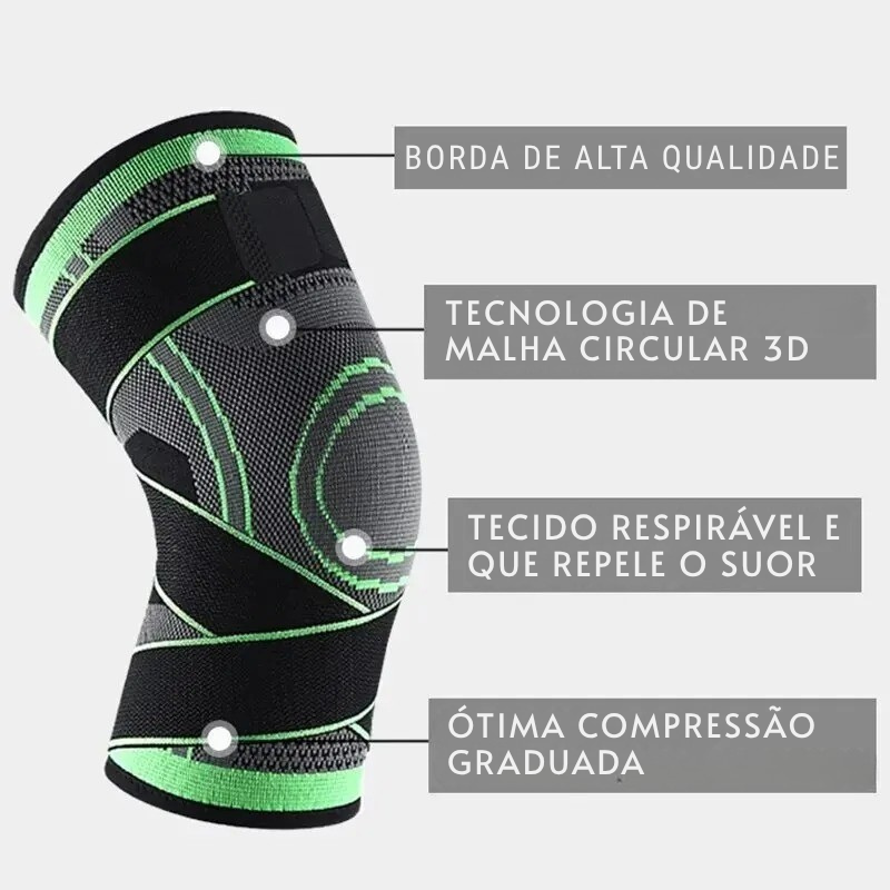 KneeForce Pro™ – Joelheira com Compressão Inteligente e Massagem