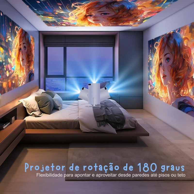 Magcubic HY300 Pro – Projetor Portátil 4K, Android 11, Wi-Fi 6 e Tela até 200”