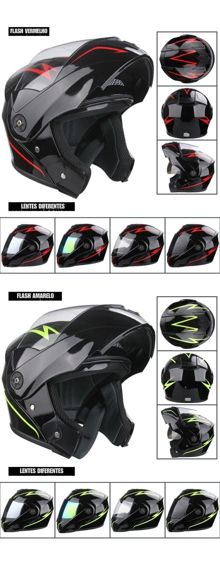 Capacete Modular YOUCHOOSE com Certificação DOT + Brindes Exclusivos