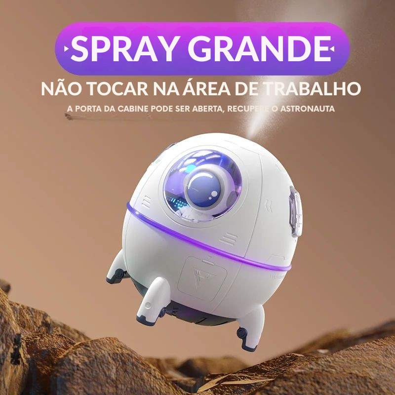 Umidificador Cápsula Espacial LED – Aromaterapia e Hidratação