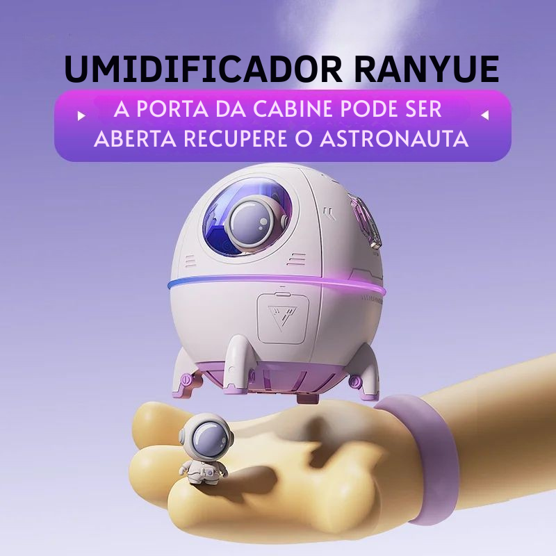 Umidificador Cápsula Espacial LED – Aromaterapia e Hidratação