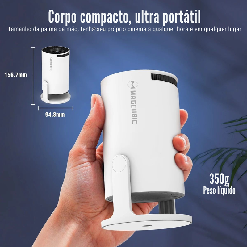 Magcubic HY300 Pro – Projetor Portátil 4K, Android 11, Wi-Fi 6 e Tela até 200”
