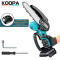 Mini Motosserra Elétrica 6” Compatível Makita 18V – Portátil e Potente