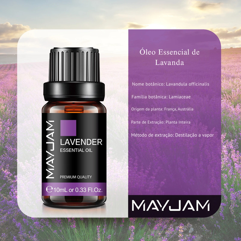 MAYJAM Óleo Essencial Natural 10ml – Difusor, Banho e Massagem