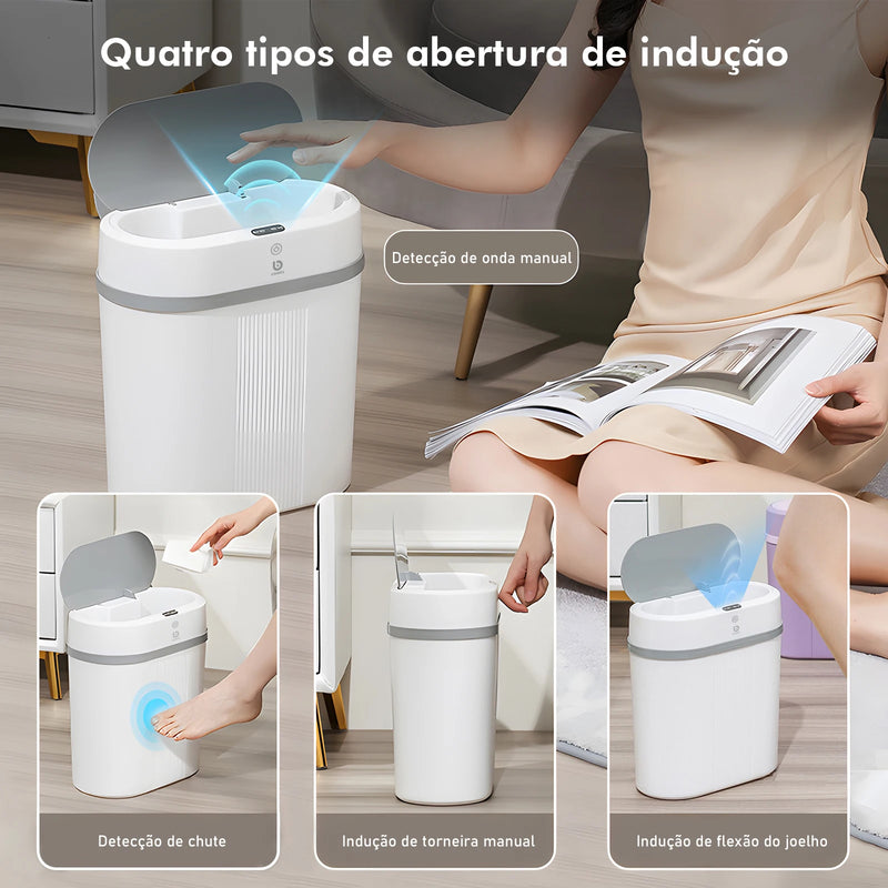 Lixeira Inteligente 12L com Sensor Automático