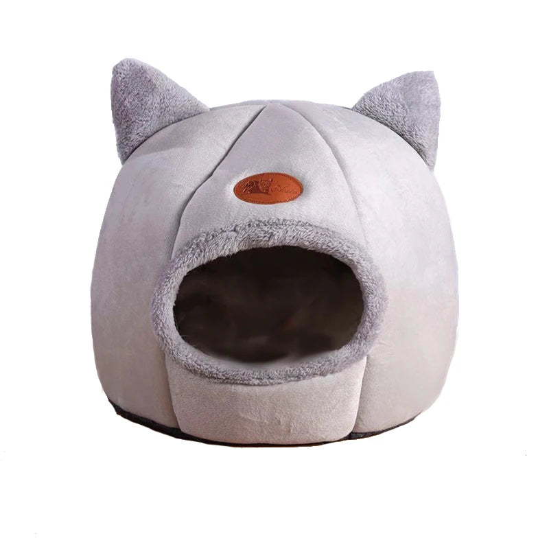 Toca Aconchegante para Gatos e Cães Pequenos – Design de Caverna com Almofada