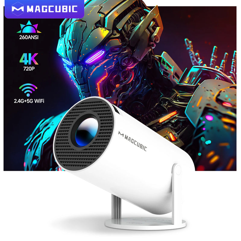 Magcubic HY300 Pro – Projetor Portátil 4K, Android 11, Wi-Fi 6 e Tela até 200”