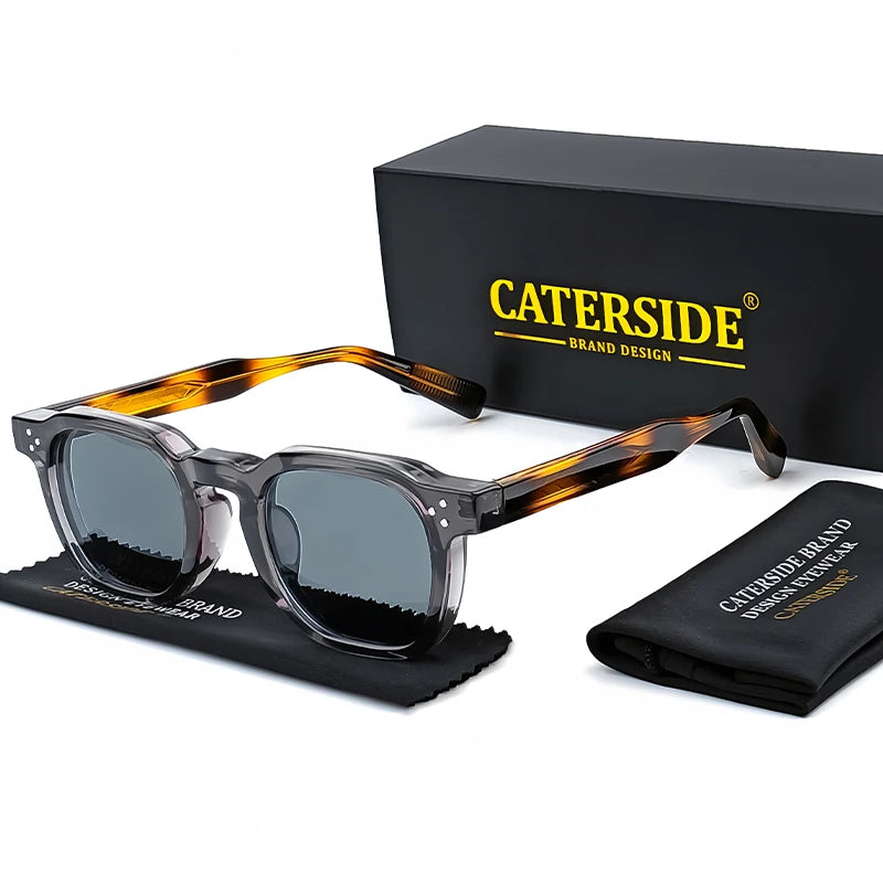 Kit 2 Óculos de Sol Retrô Punk Caterside – Quadrado Unissex, UV400