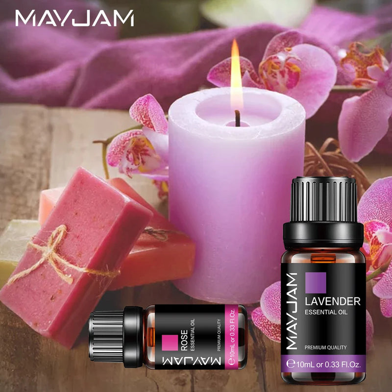 MAYJAM Óleo Essencial Natural 10ml – Difusor, Banho e Massagem