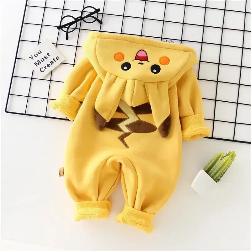 Macacão Pikachu Bebê Inverno – Flanela Grossa, Oficial Pokémon