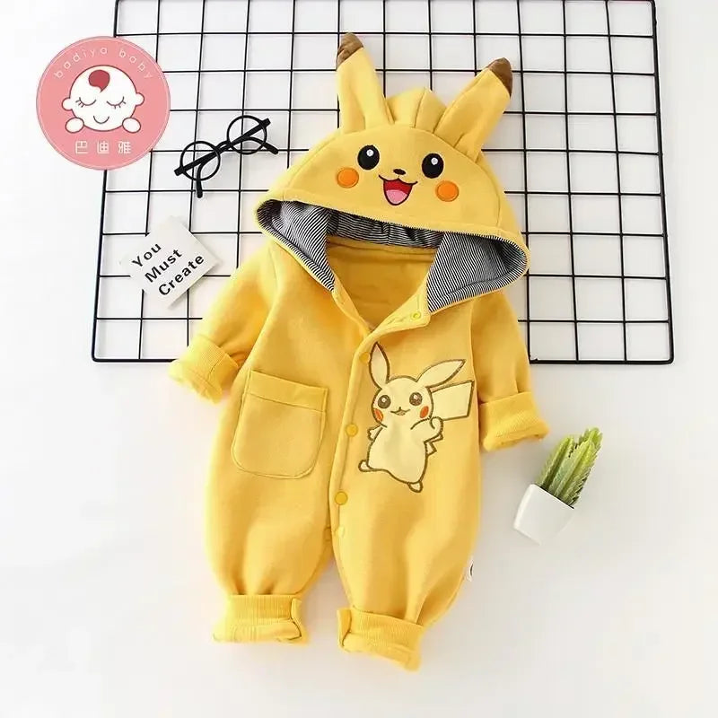Macacão Pikachu Bebê Inverno – Flanela Grossa, Oficial Pokémon