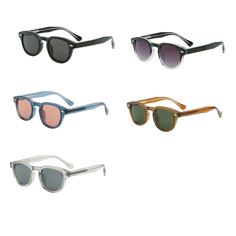 Óculos de Sol Masculino Caterside Retrô Punk – Design Redondo UV400