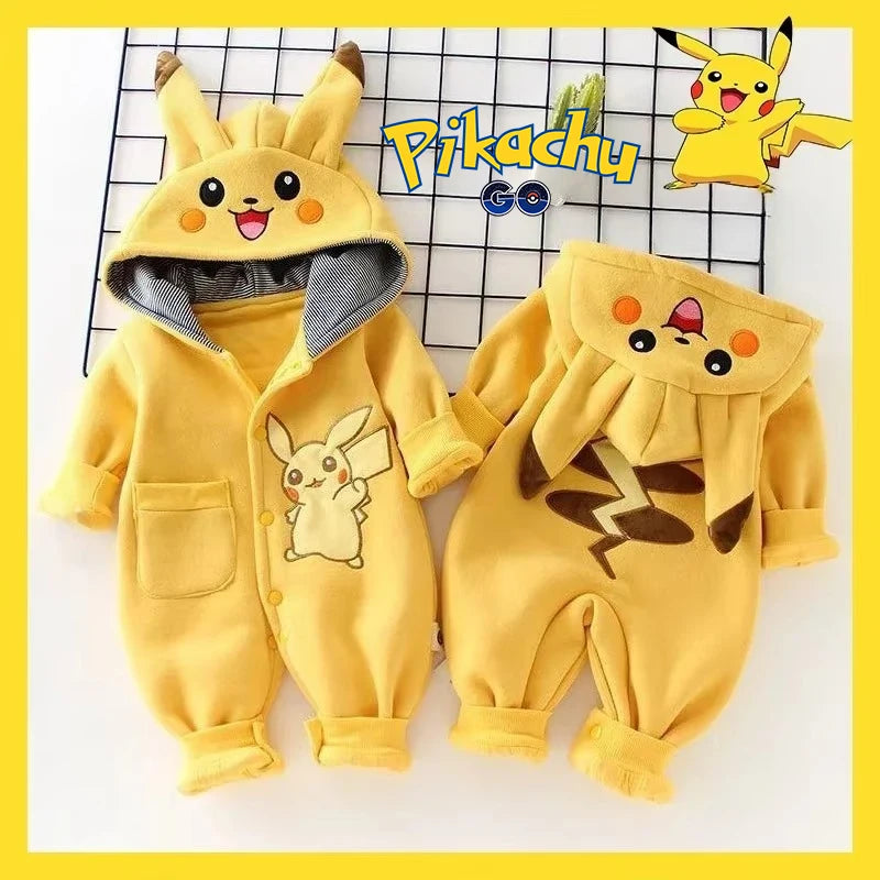 Macacão Pikachu Bebê Inverno – Flanela Grossa, Oficial Pokémon