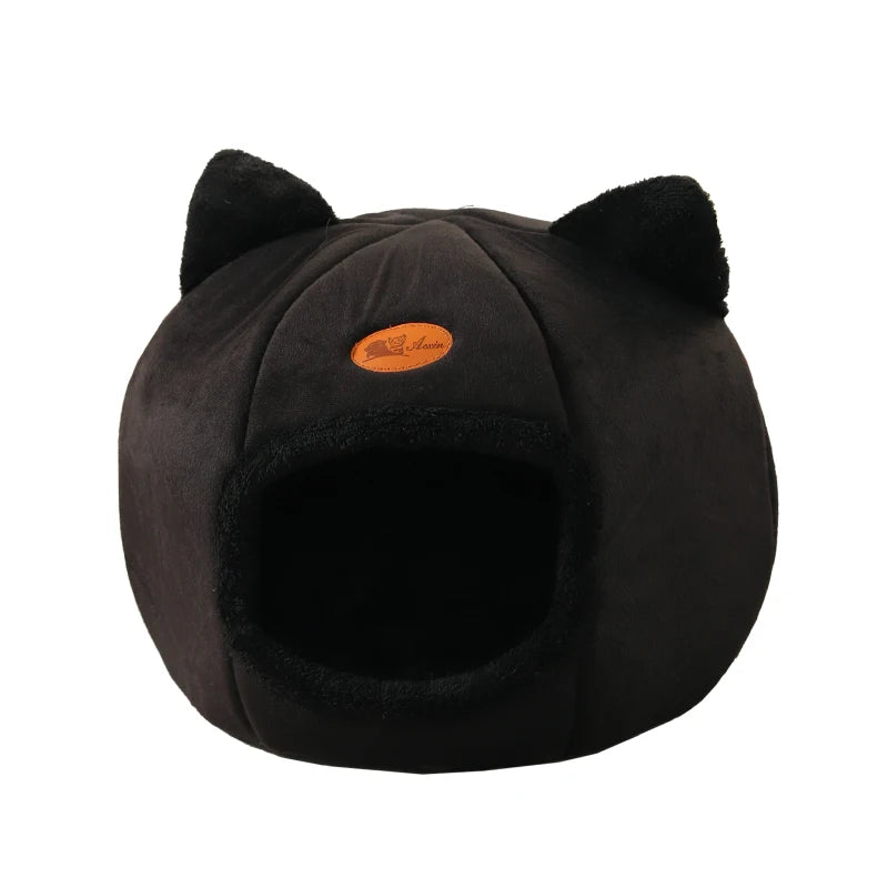 Toca Aconchegante para Gatos e Cães Pequenos – Design de Caverna com Almofada