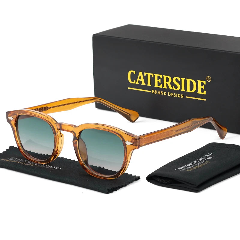 Óculos de Sol Masculino Caterside Retrô Punk – Design Redondo UV400