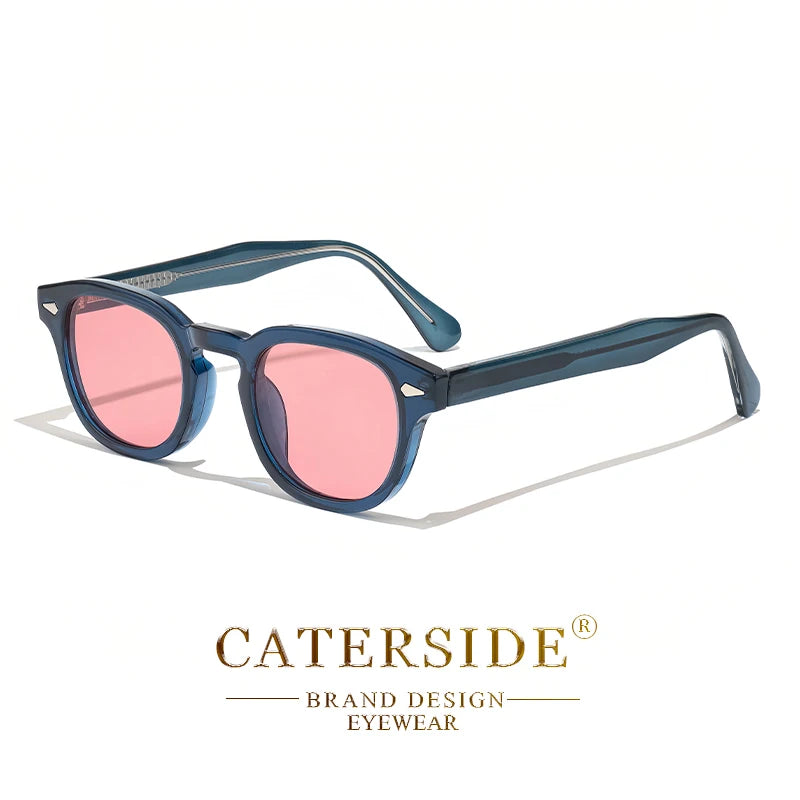 Óculos de Sol Masculino Caterside Retrô Punk – Design Redondo UV400