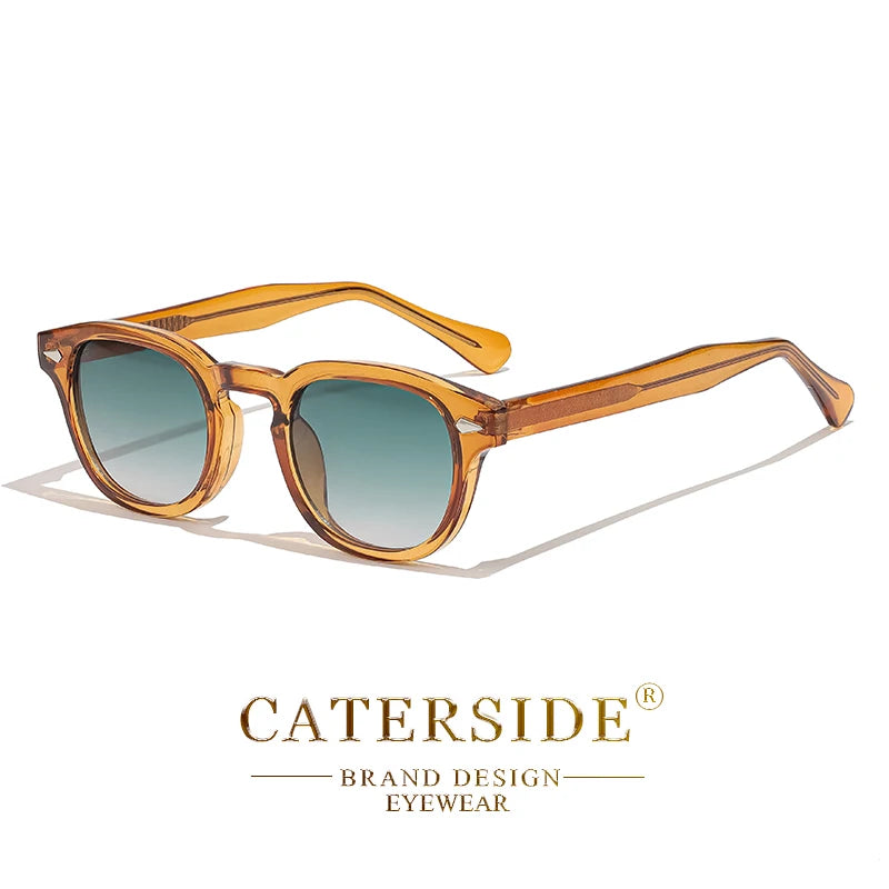 Óculos de Sol Masculino Caterside Retrô Punk – Design Redondo UV400