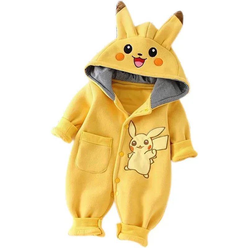 Macacão Pikachu Bebê Inverno – Flanela Grossa, Oficial Pokémon
