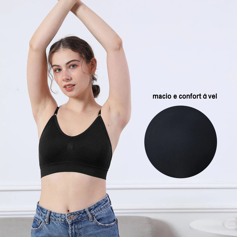 Sutiã Lisse – Lingerie Sem Costura, Conforto Esportivo e Sensual (P/M/G/GG)