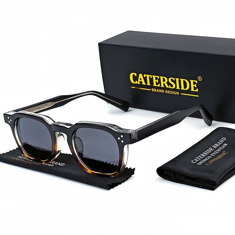 Kit 2 Óculos de Sol Retrô Punk Caterside – Quadrado Unissex, UV400
