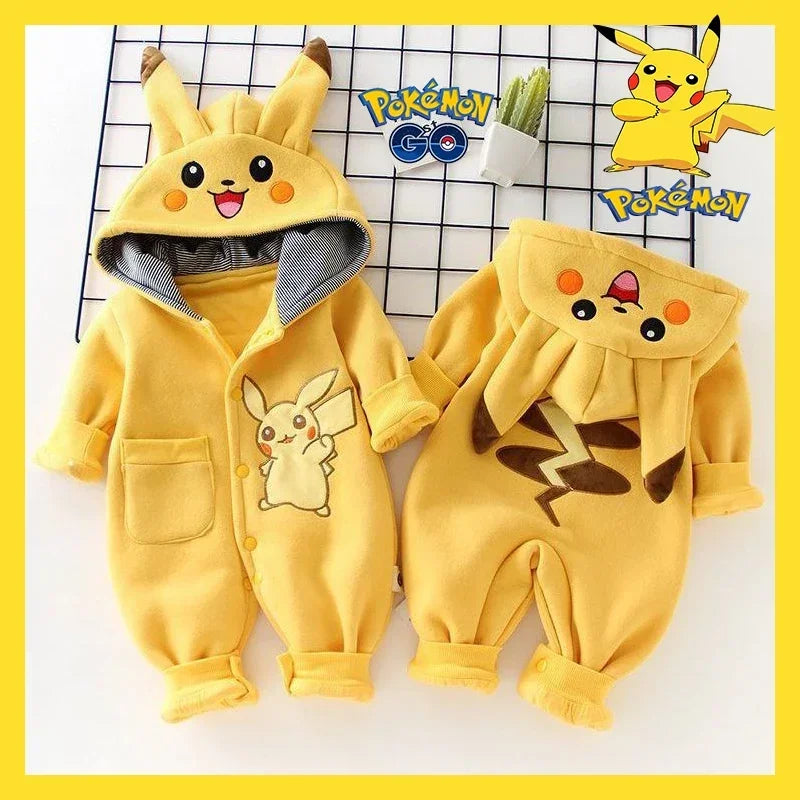 Macacão Pikachu Bebê Inverno – Flanela Grossa, Oficial Pokémon
