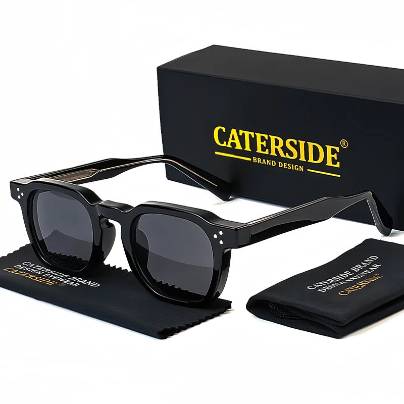 Kit 2 Óculos de Sol Retrô Punk Caterside – Quadrado Unissex, UV400