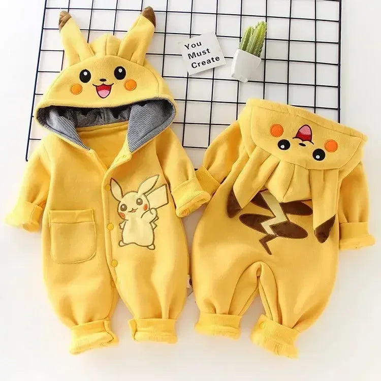 Macacão Pikachu Bebê Inverno – Flanela Grossa, Oficial Pokémon
