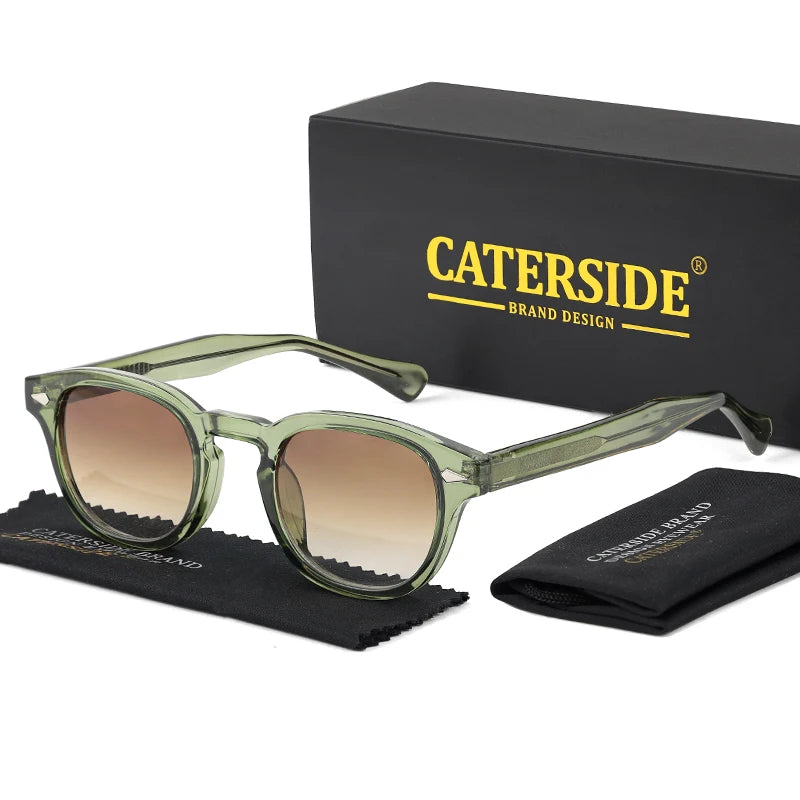 Óculos de Sol Masculino Caterside Retrô Punk – Design Redondo UV400