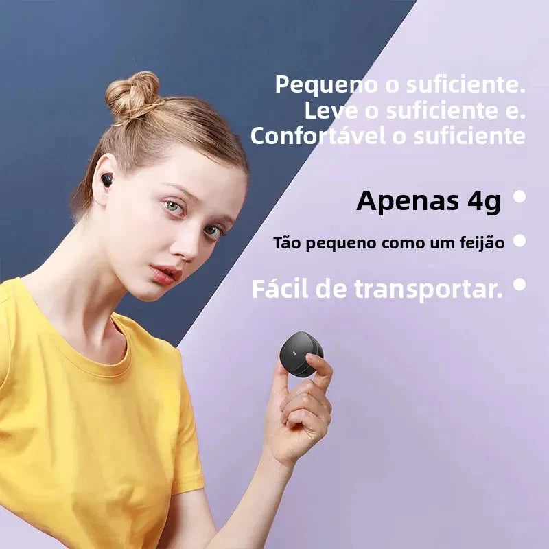 Fone Sem Fio BASEUS WM01 – 25h Bateria, Som Envolvente e Graves Potentes