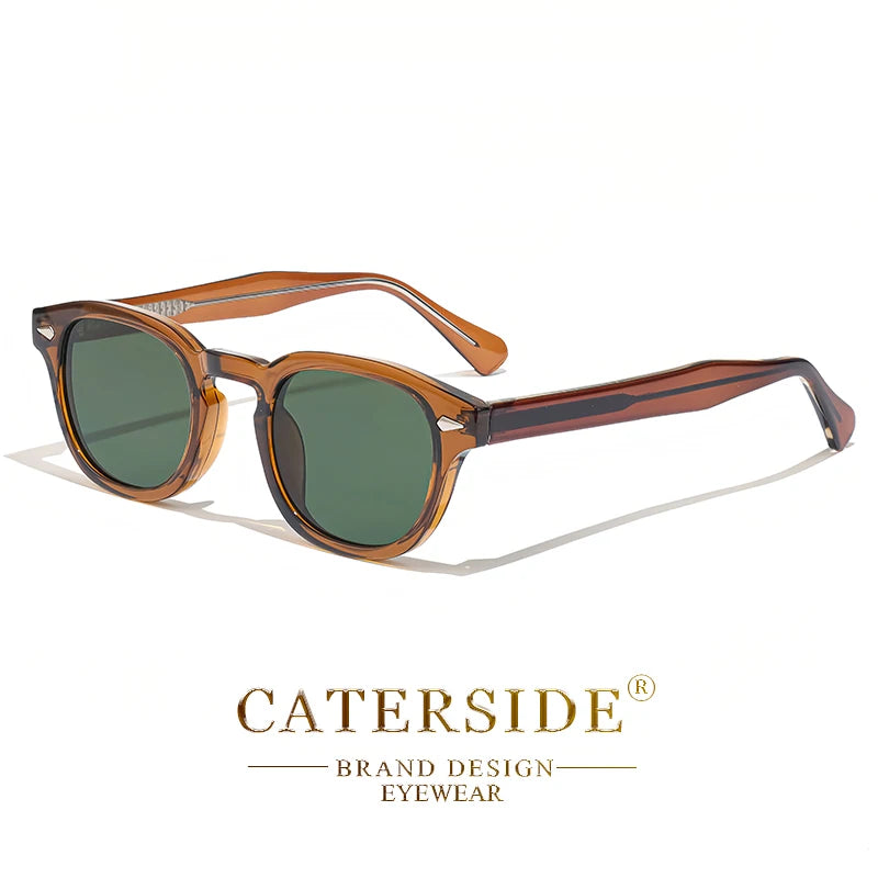 Óculos de Sol Masculino Caterside Retrô Punk – Design Redondo UV400