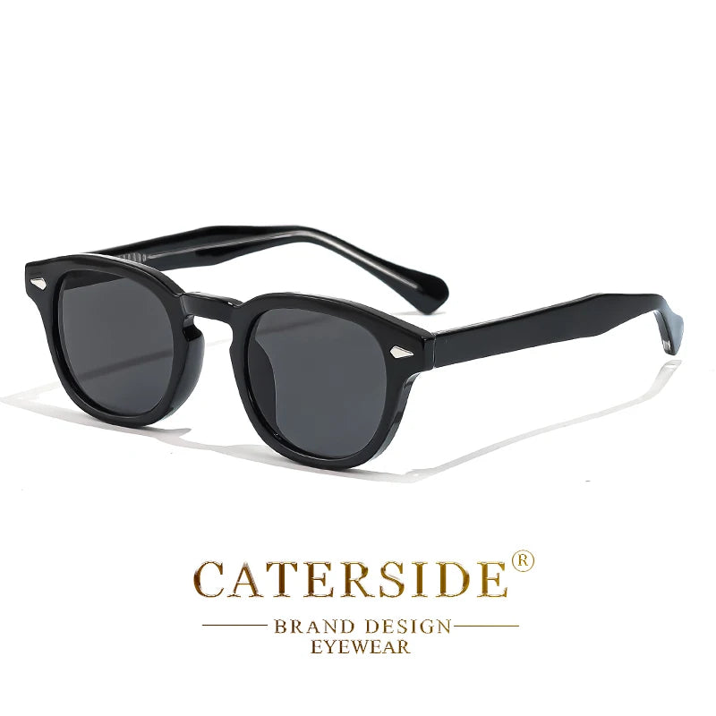 Óculos de Sol Masculino Caterside Retrô Punk – Design Redondo UV400