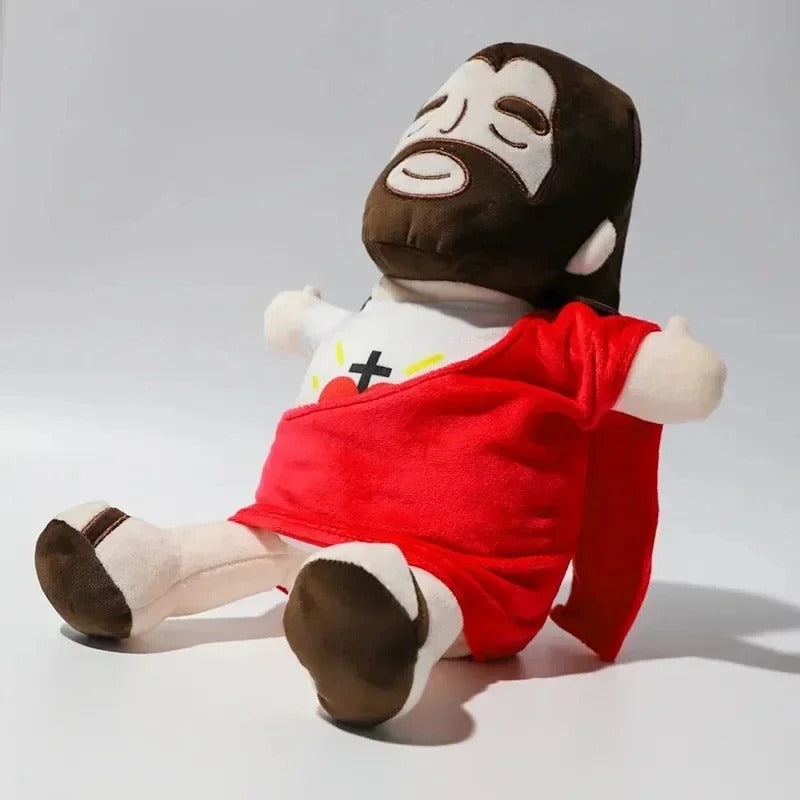 Pelúcia Jesus Calmante 40cm – Luz, Música e Respiração Suave