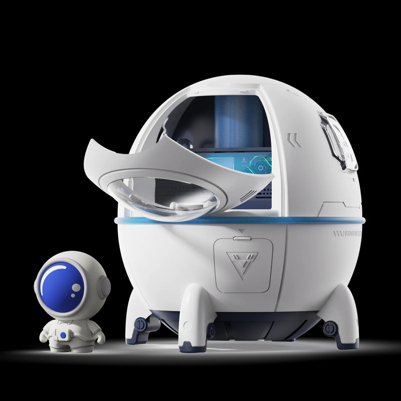 Umidificador Cápsula Espacial LED – Aromaterapia e Hidratação
